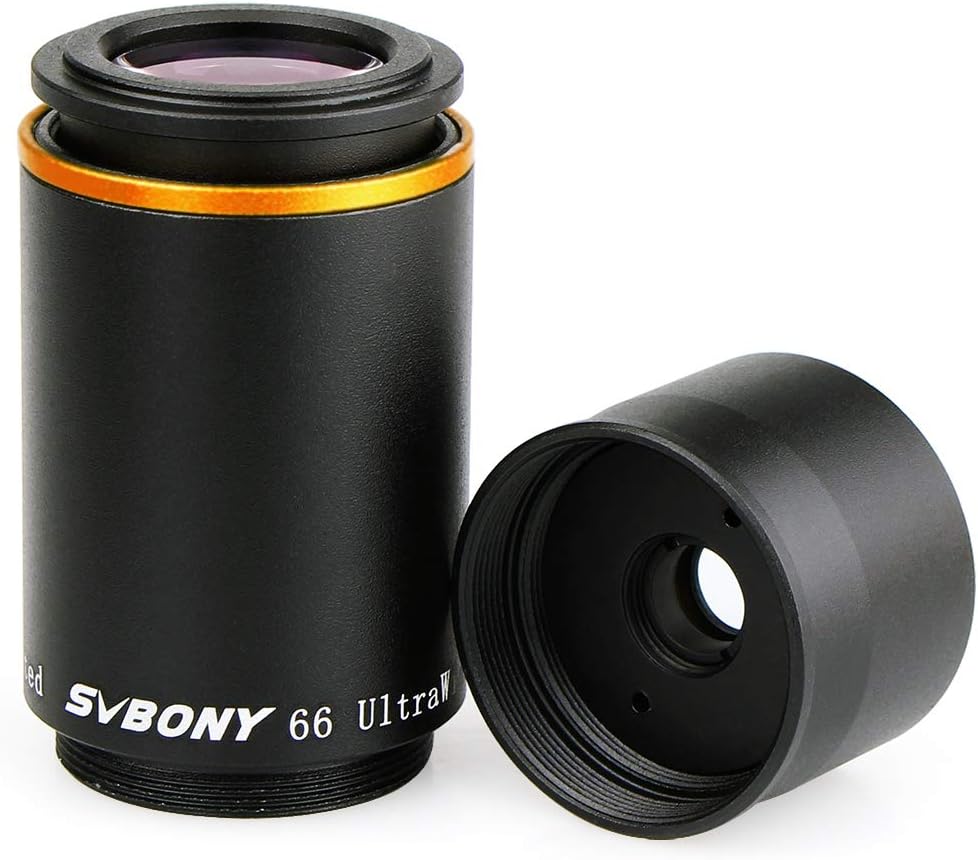 SVBONY Telescope Eyepiece Fully Mutil Coated 1.25 inches Telescope Accessories Set 66 Degree Ultra Wide Angle HD 6mm for Astronomy Telescope