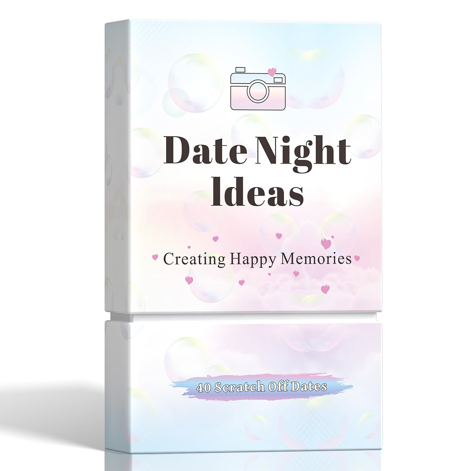 40 Date Night Ideas for Couple, Adventurous Scratch-Off Cards for Couple Games, Wedding Anniversary Couple Gift Ideas for Him, Her, Wife or Husband, Fun Couple Gifts for Date Night