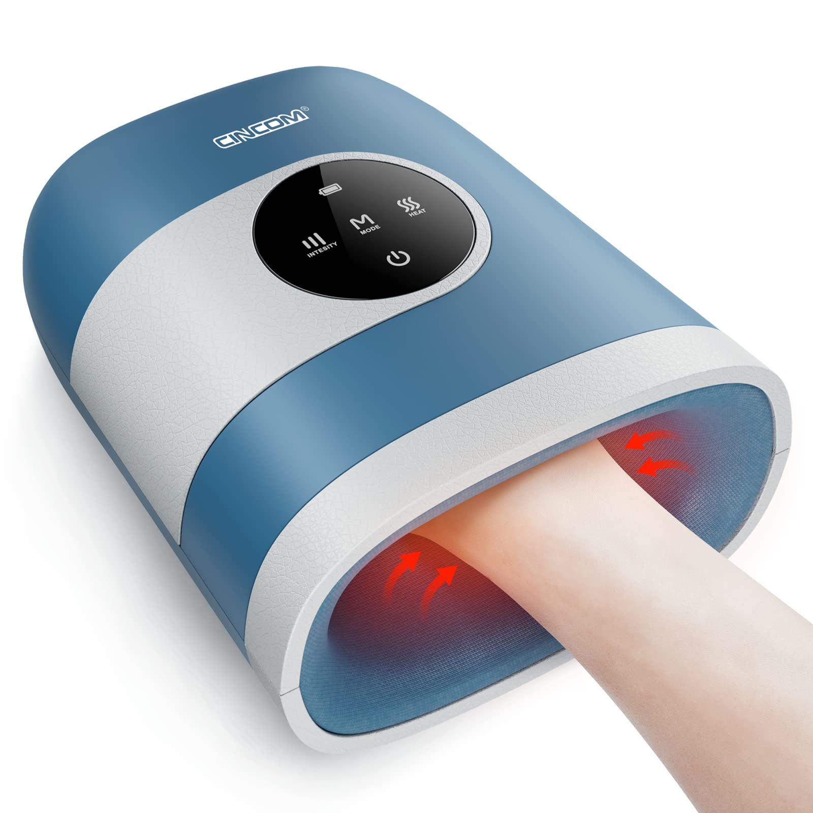 CINCOM Upgraded Hand Massager, Cordless Hand Massager with Heat and Compression for Arthritis, Carpal Tunnel and Stiff Joints, Fathers Mothers Day Gifts - FSA HSA Eligible