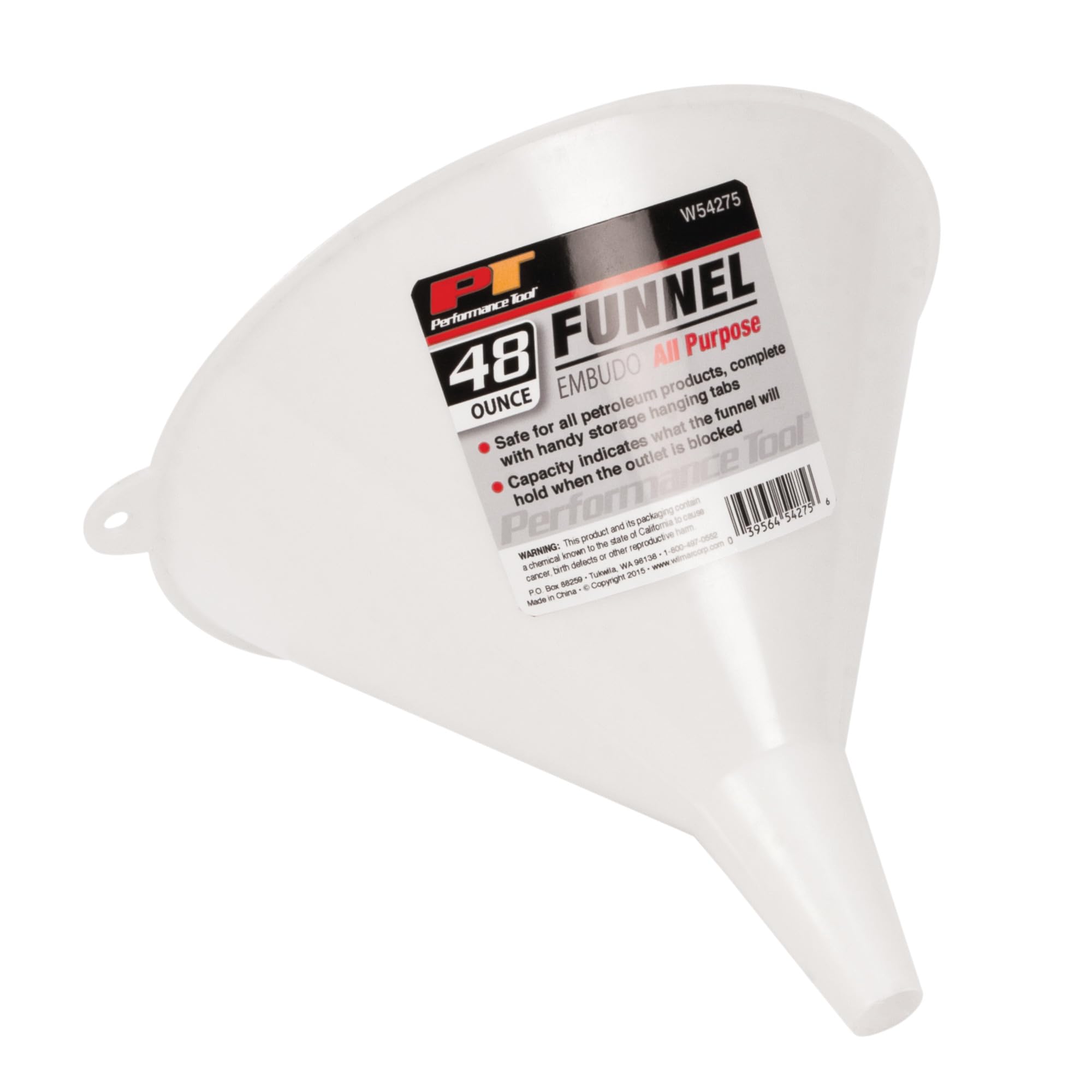 Performance Tool W54275 Plastic Funnel, 48 oz