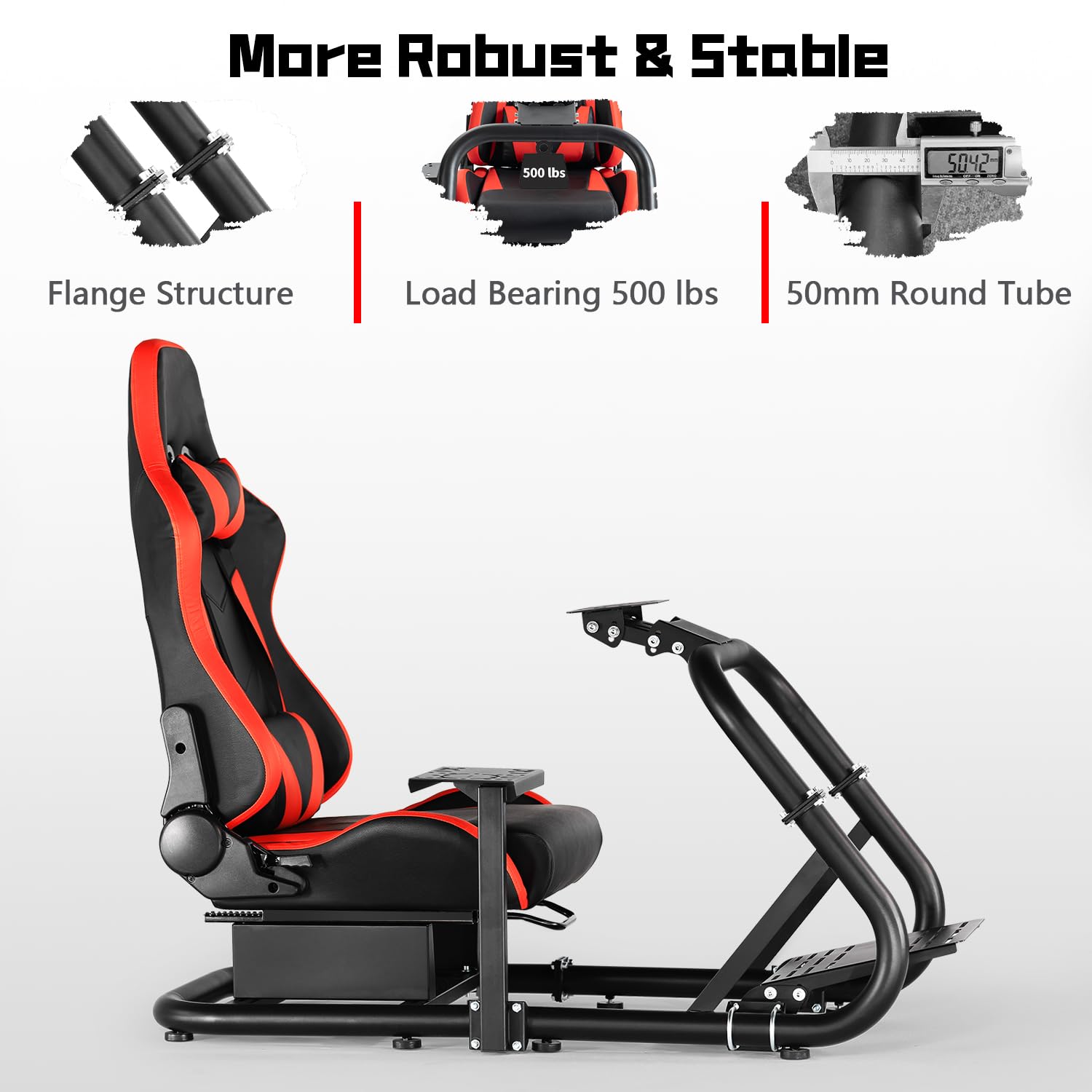 Dardoo G29 Gaming Simulator Cockpit with Real Seat Fit for Logitech/Thrustmaster/Fanatec G920 G923 T300RS,Direct Drive Sim Racing Cockpit,Without Wheel,Pedal & Handbrake