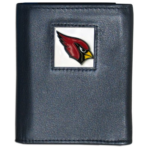 NFL Siskiyou Sports Mens Cincinnati Bengals Deluxe Leather Tri-fold Wallet Packaged in Gift Box One Size Black