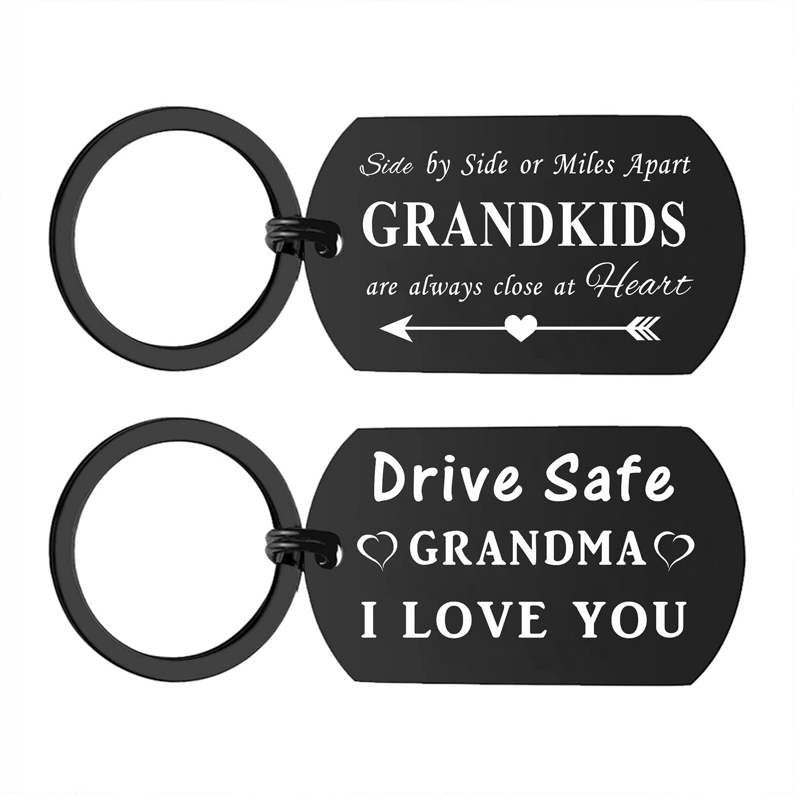 ENGZHI Grandma Gifts Grandmother Keychain - Drive Safe Grandma I Love You - Cute Grandma Birthday Gifts, Christmas Mothers Day