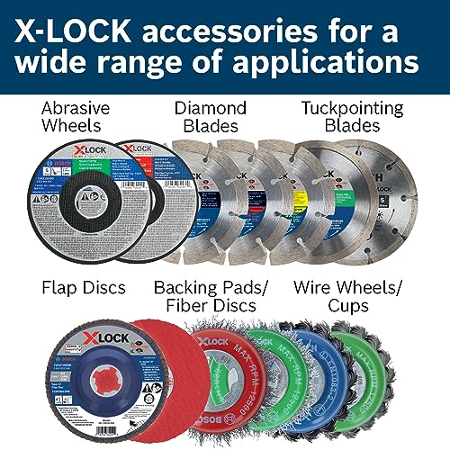 BOSCH CWX1M450 4-1/2 In. x 1/16 In. X-LOCK Masonry Cutting Abrasive Wheel 24 Grit Compatible with 7/8 In. Arbor Type 1A (ISO 41) for Applications in Masonry Cutting