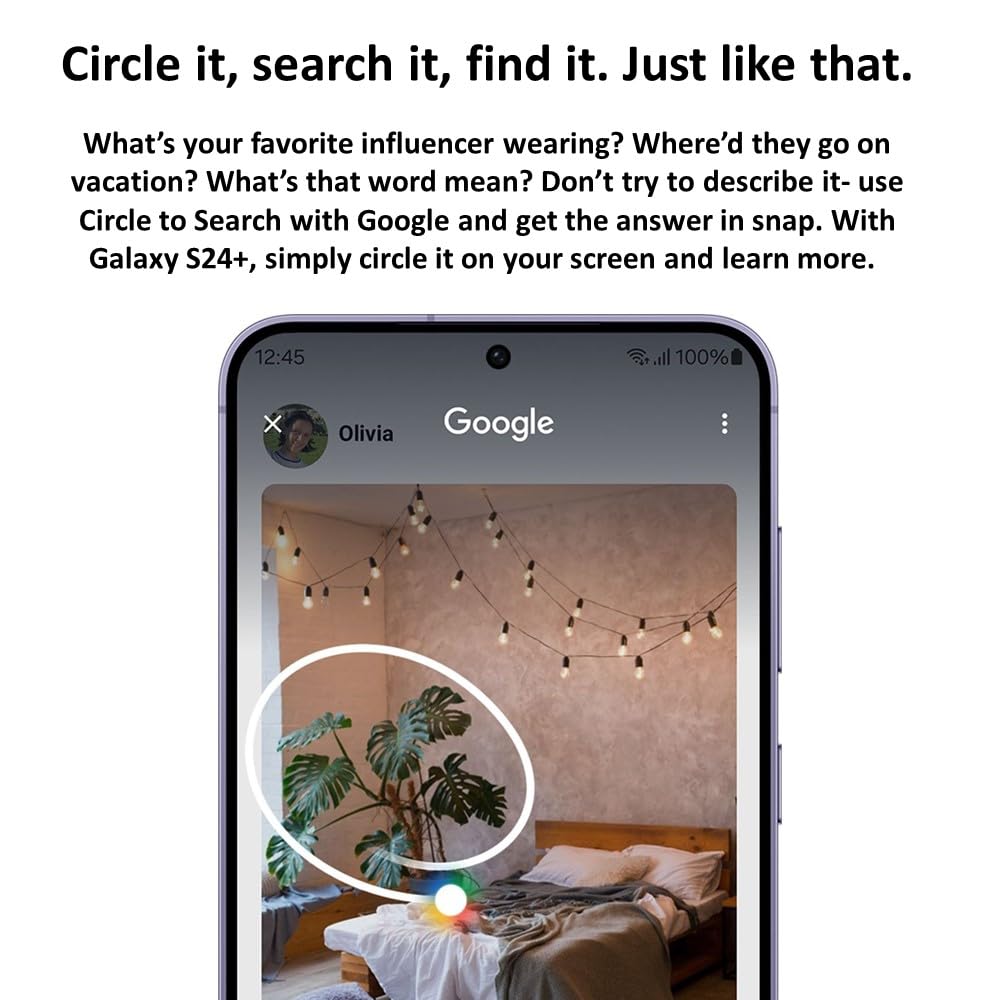 SAMSUNG Galaxy S24+ Plus 5G, US Version, 256GB, Marble Gray - Unlocked (Renewed)