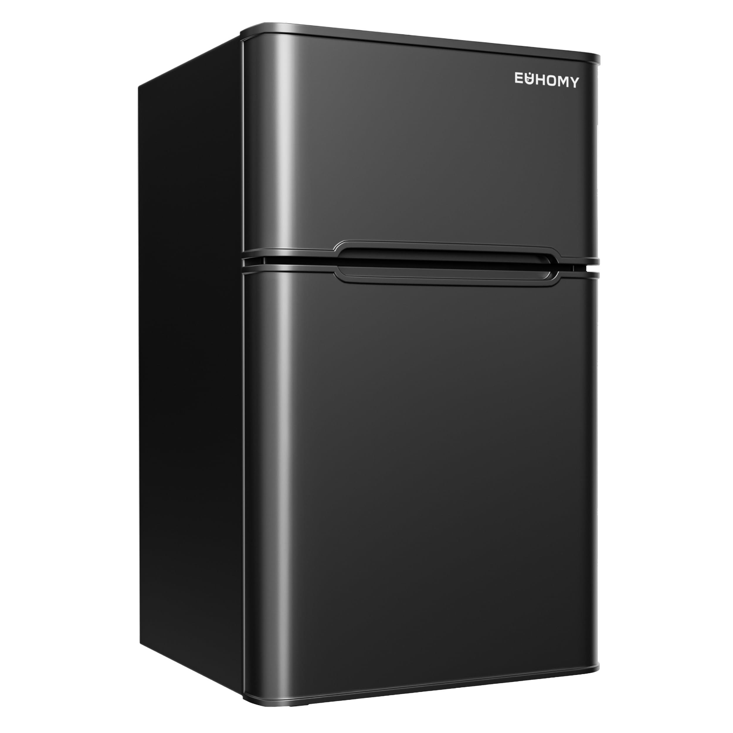 EUHOMY Mini Fridge with Freezer, 3.2 Cu.Ft Mini Refrigerator, Dorm Fridge with 2 Door For Bedroom/Apartment/Office-Food Storage Cooling Drink, Black