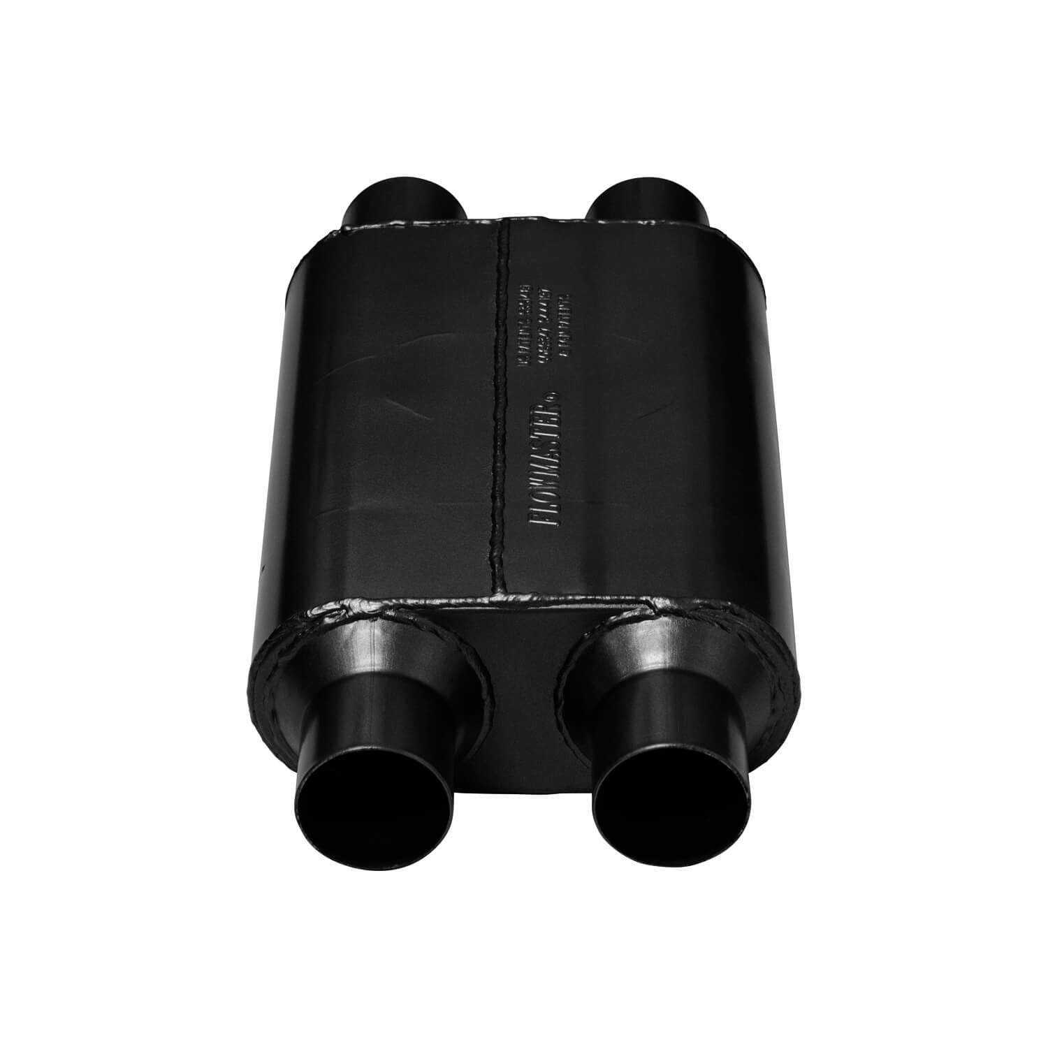NEW FLOWMASTER 40 SERIES CHAMBERED MUFFLER,OVAL,BLACK,DUAL 2.5" INLET & OUTLET,19" OVERALL LENGTH