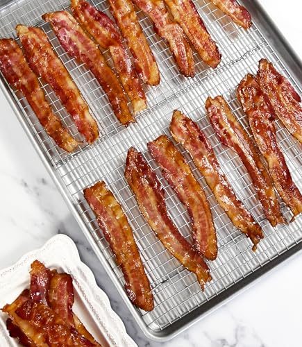 USA Pan Jelly Roll Baking Pan and Bakeable Cooling Rack, Nonstick Commercial Quality