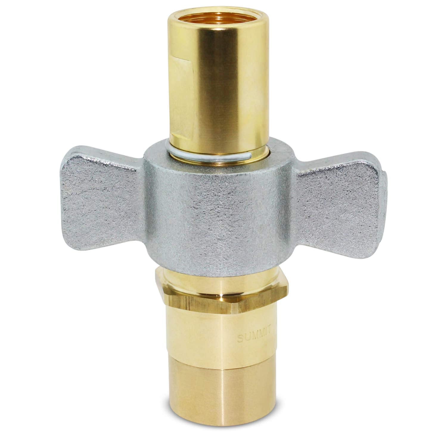 Summit Hydraulics 1" NPT Wet-Line Wing Nut Hydraulic Quick Disconnect Coupler/Coupling Set