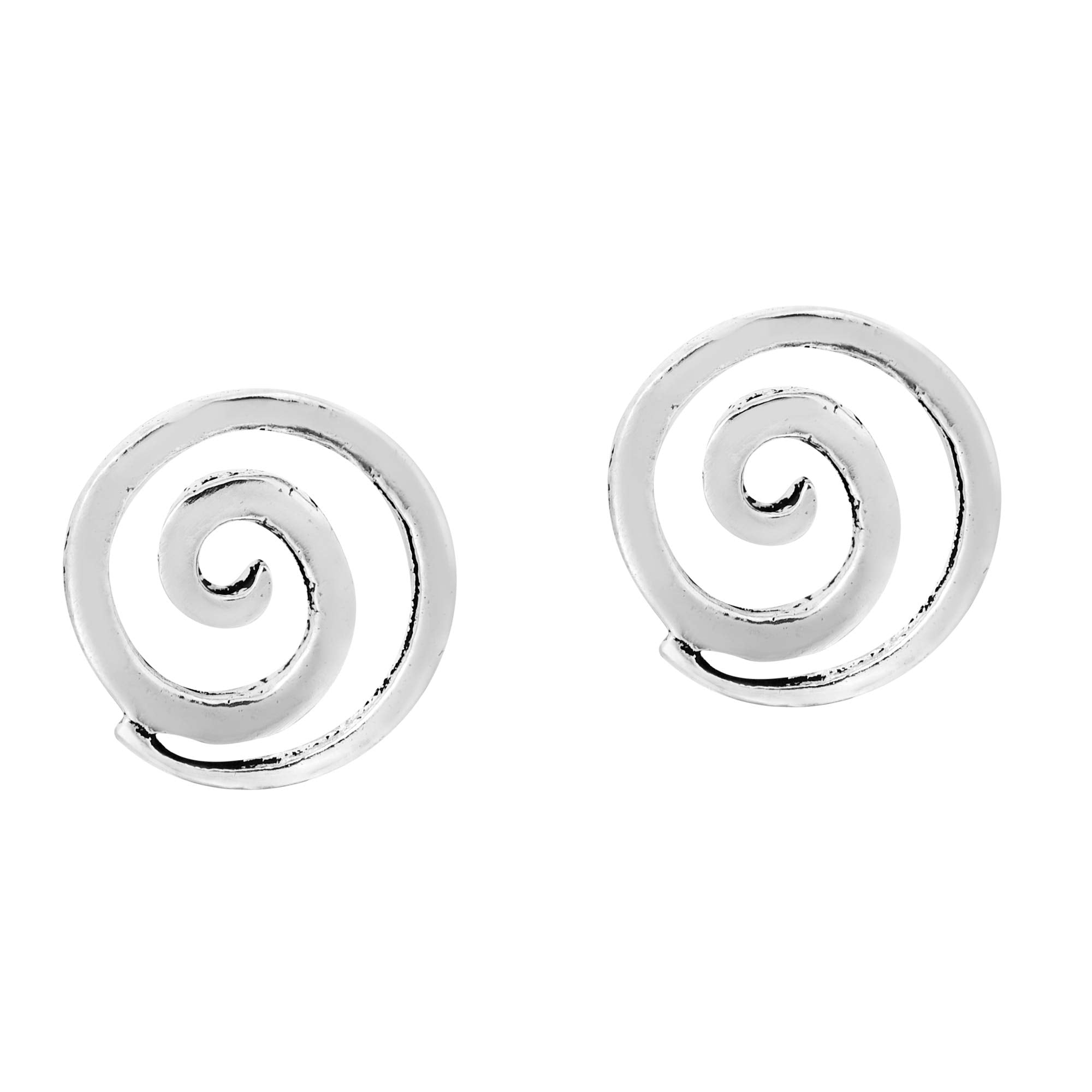 AeraVida Celestial Galaxy Spiraling .925 Sterling Silver Post Stud Earrings for Milky Way Universe Inspired Fashion Accessories with a Trendy Everyday Wear Kind of Vibe