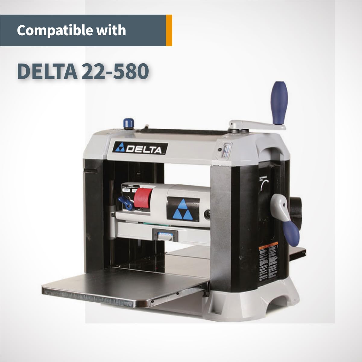 POWERTEC 13 Inch Planer Blades for Delta 22-580, 22-555, Grizzly G0689, Craftsman 21743, POWERTEC PL1300, Steel City 40100 Planer, Replacement for Delta 22-549 Planer Knives, Set of 2 (12802V)