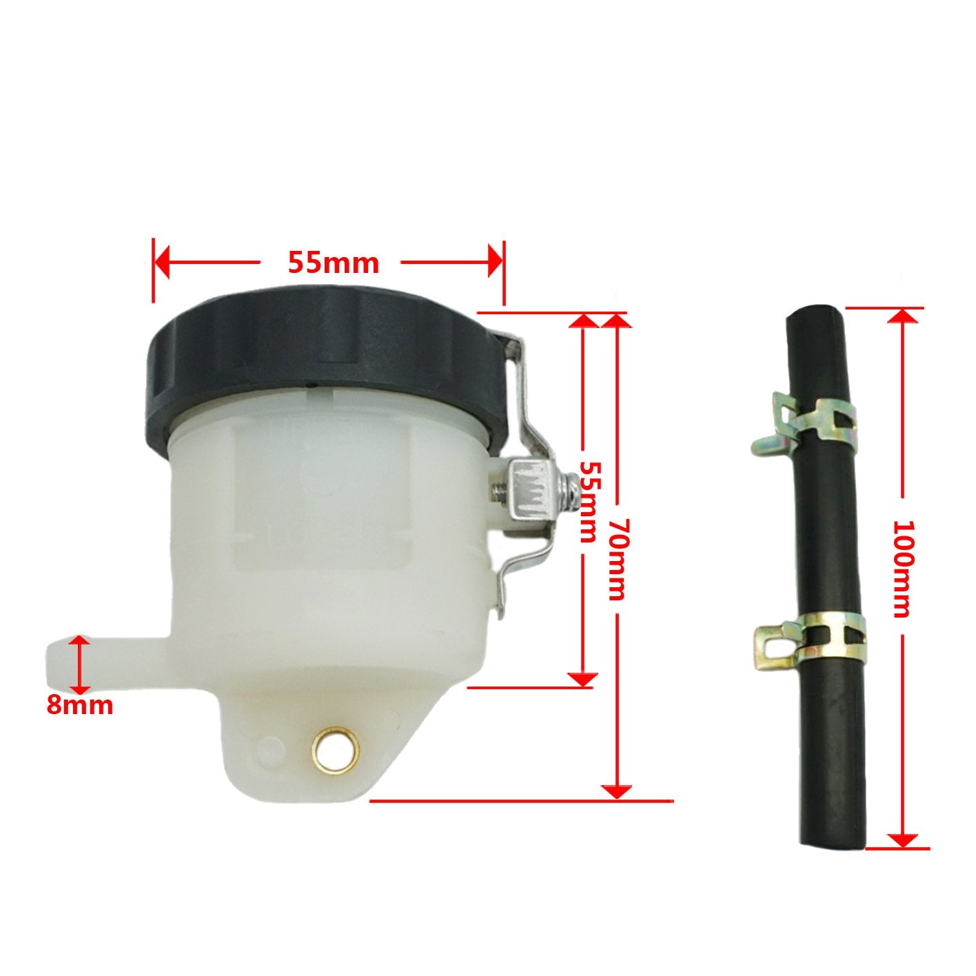 LE LEFOSSI Universal Motorcycle Front Brake Master Cylinder Brake Pump Tank Oil Cup Fluid Bottle Reservoir Compatible with NINJA636/1000 ZX-6R ZX6R ZX-10R ZX10R ZX-14R Z1000SX