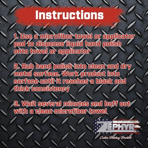 Zephyr Pro-40 The Perfect Metal Polish. for Chrome, Stainless Steel, Aluminum, Brass, Copper, Silver and Magnesium, Made in U.S.A. (8oz)