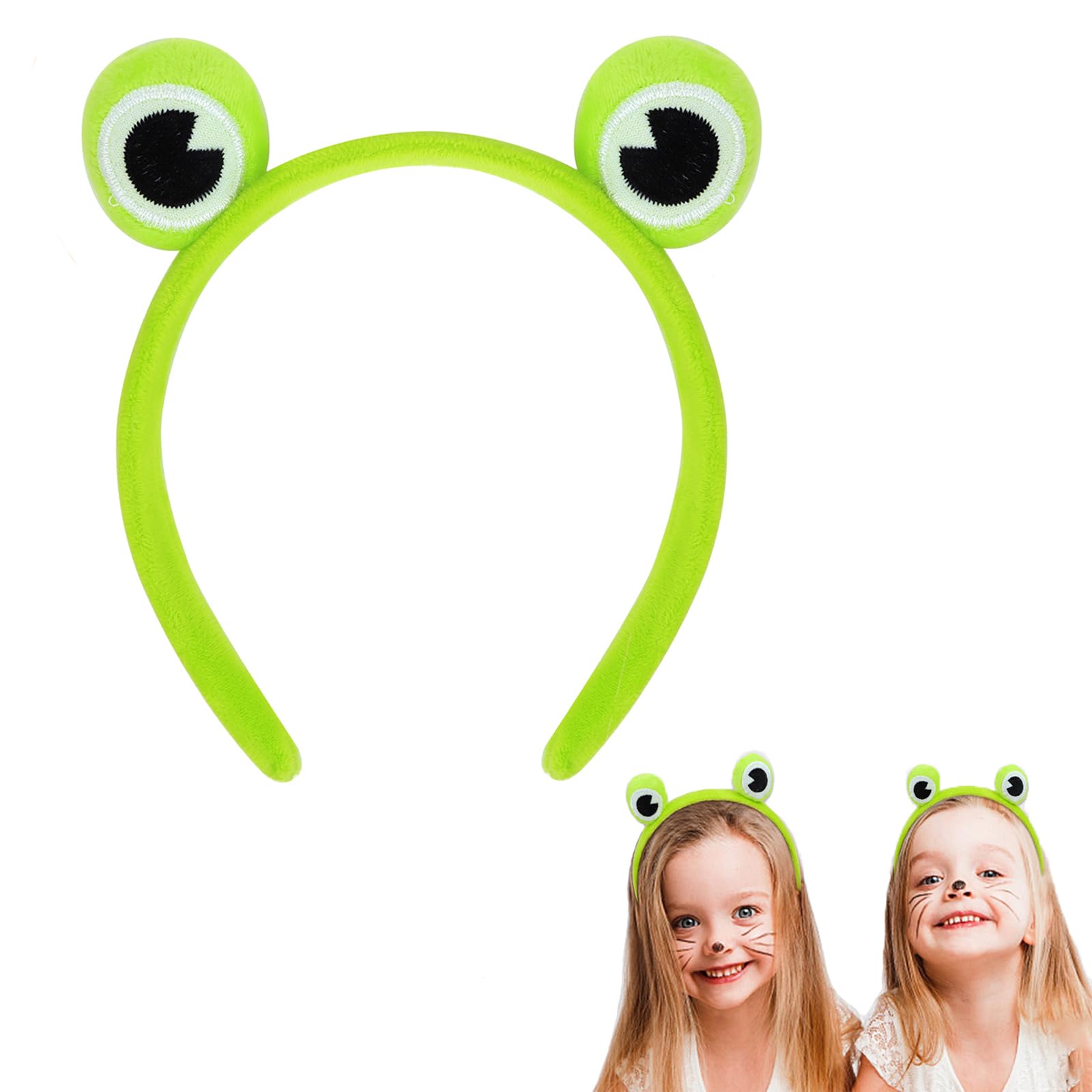 Casoty Frog Headband, Cute Headband, Animals Ears Headband, Frog Eyes Costume Headband, Hair Accessories for Halloween Costume Birthday Party Favors