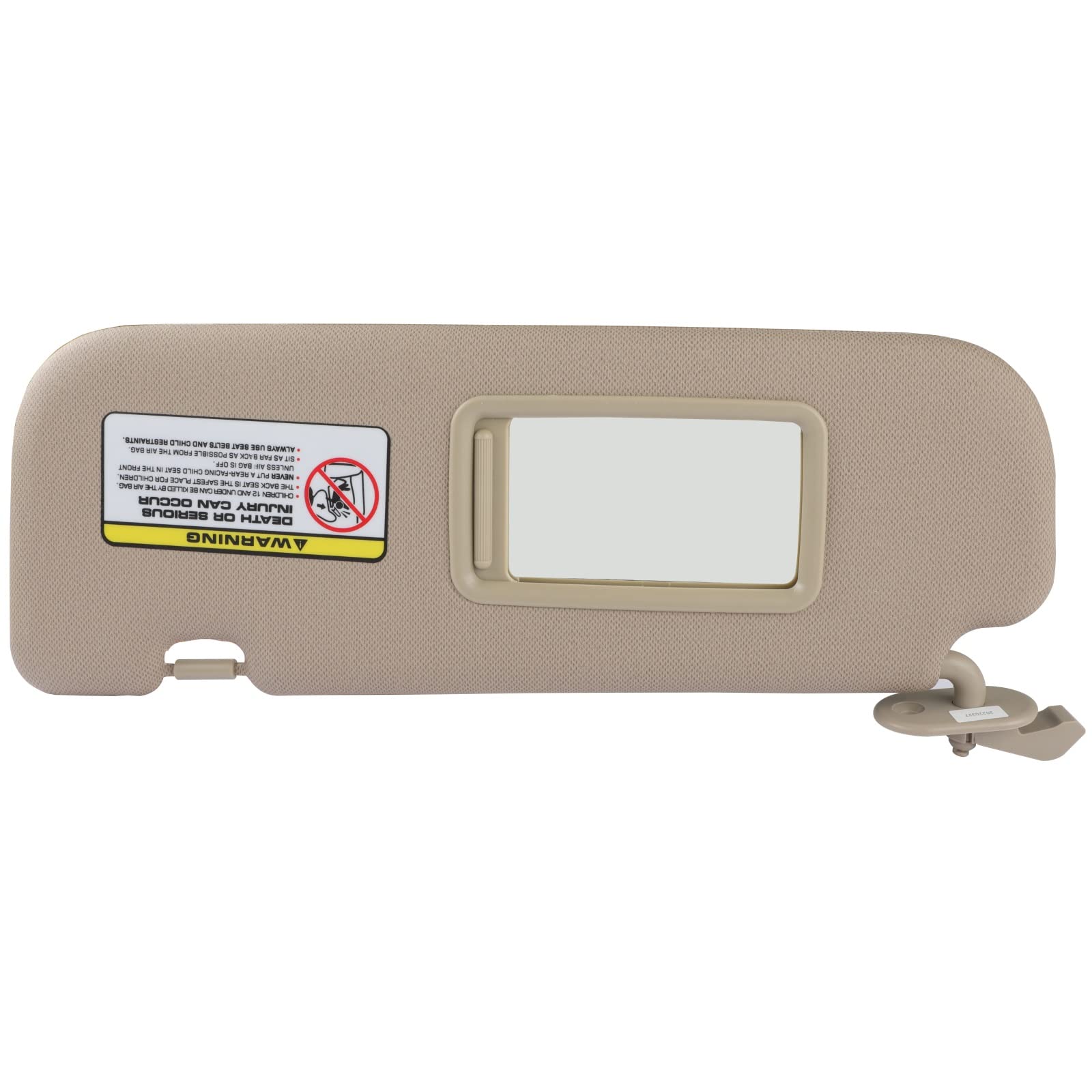 SCITOO Left Driver Side Beige Car Sun Visor Assembly Replacement fit for 2011-2014 for Hyundai Elantra without Sunroof