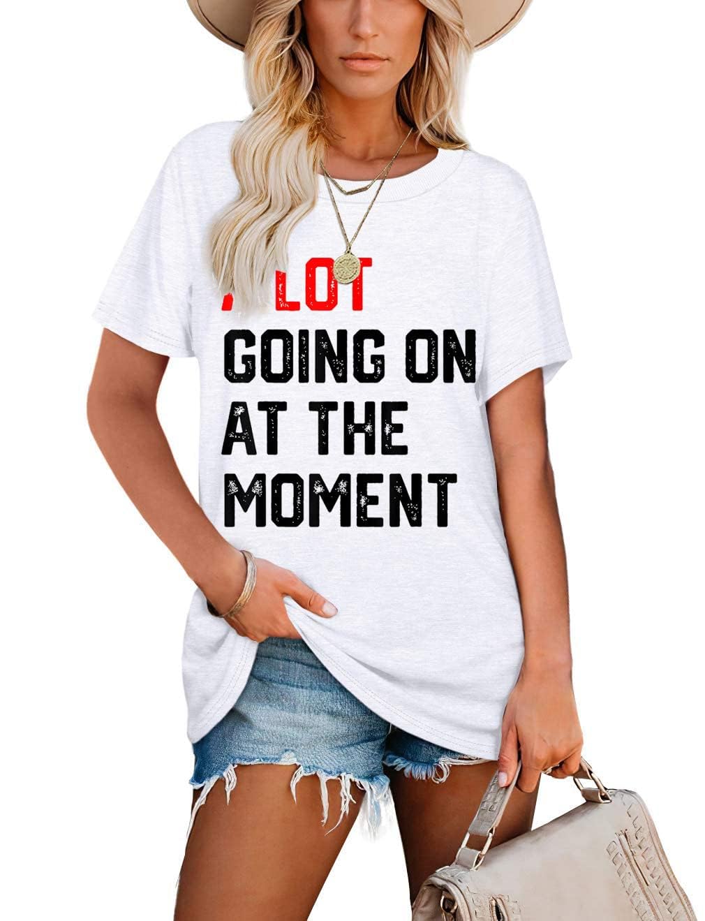 Not A Lot Going On at The Moment Shirt, Not A Lot Going On at The Moment T-Shirt, Gifts for Music Lovers T-Shirt (Red-M)