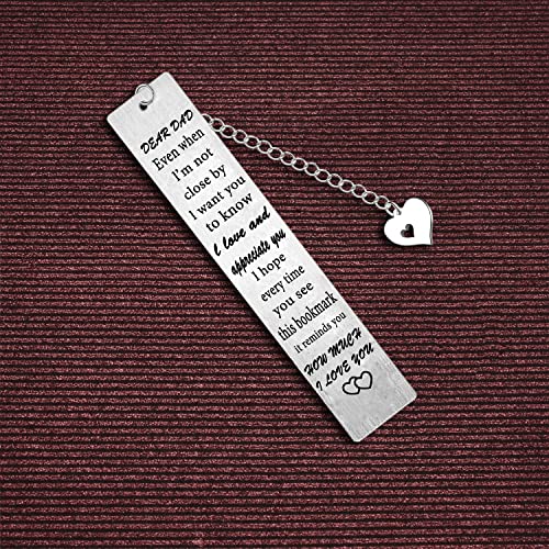 Dad Bookmark from Daughter Son Father ’s Day Gifts Bookmark Gifts for Daddy Dad Christmas Birthday Gifts Bookmark Gifts for Dad