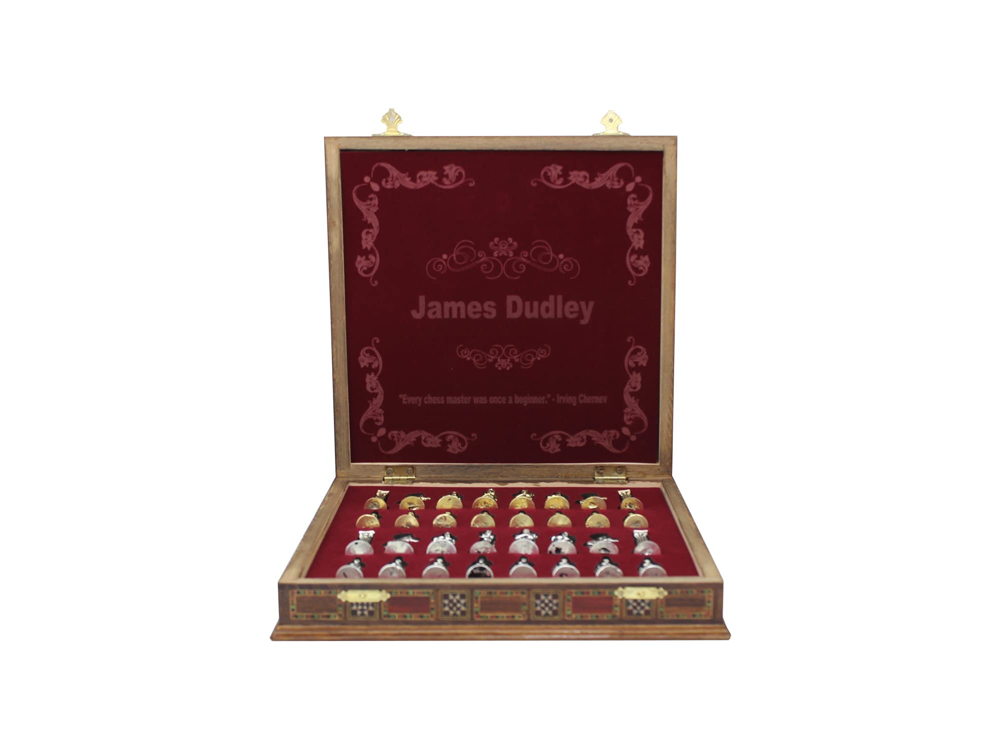 Antochia Crafts 11 Inches Custom Chess Set - Personalized Chess Set - Gift Idea for Son, Husband, Father and Anyone for Birthday, Anniversary and Any Occasion, 2 players