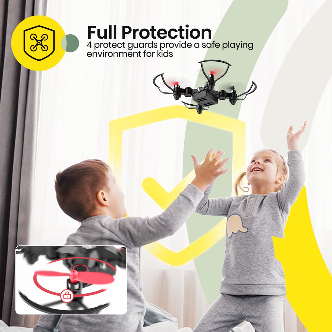 Holy Stone HS190 Drone for Kids, Mini Drone with One-Key Takeoff/Landing, 3D Flips, 3 Speeds and Auto Hovering, Gifts Toys for Boys and Girls, Red