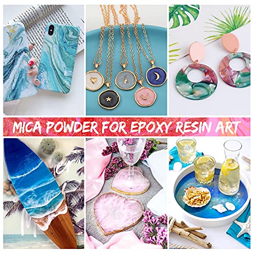 HTVRONT Black Mica Powder for Epoxy Resin - 3.5 oz (100 g) Easy to Mix Resin Pigment Powder, Nature Non-Toxic Mica Powder for Soap Making, Candle Making, Lip Gloss, Bath Bomb, Slime