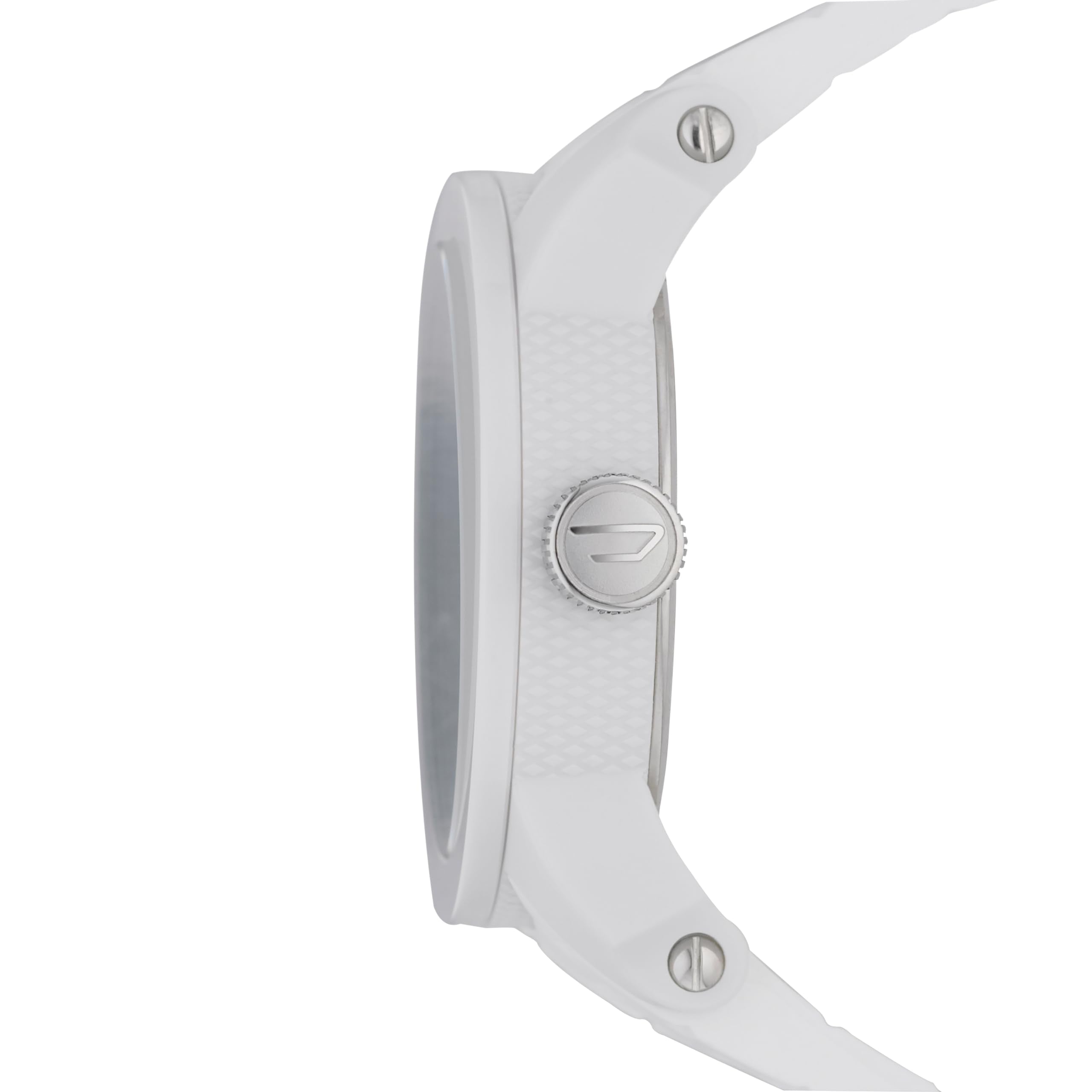Diesel Double Down Silicone Three-Hand Analog Men's Watch, Color: White (Model: DZ1436)