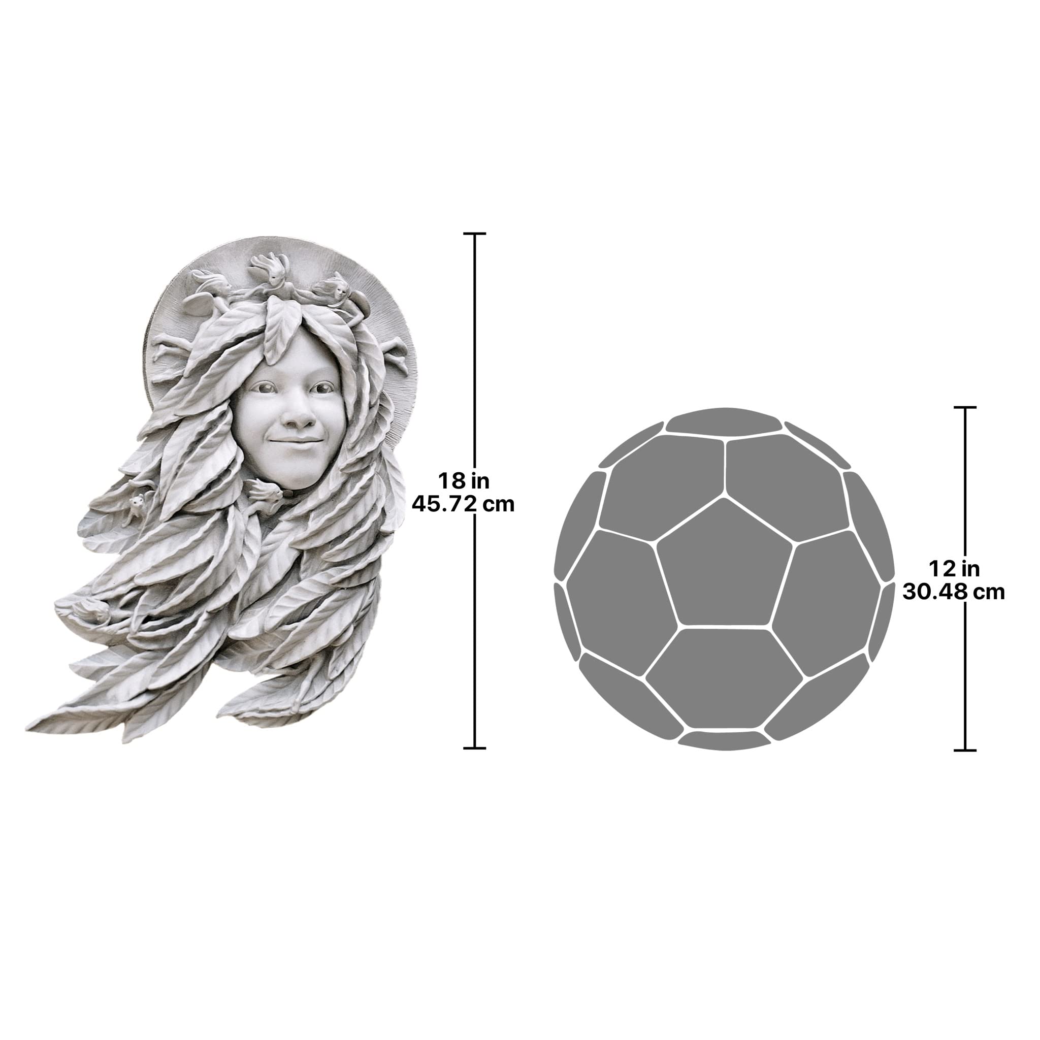 Design Toscano OS68346 Daphne: Greenwoman Wall Sculpture,antique stone