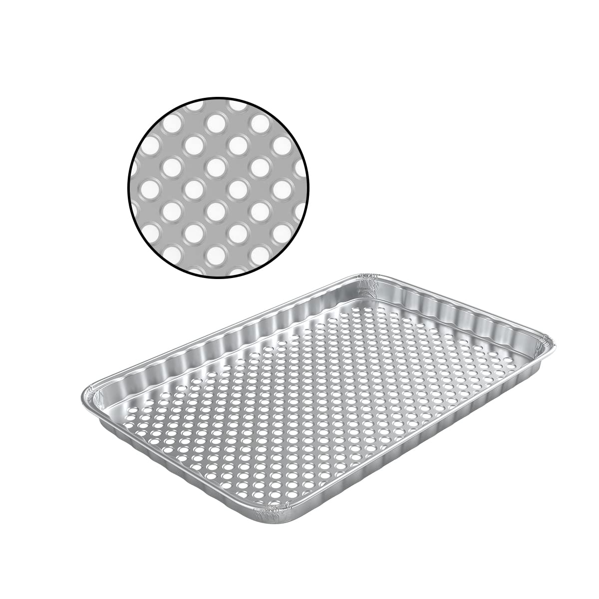 Grilling Corner Extra Tough Grill Liners,Grill Topper-Disposable Aluminum Broiler Pans for Outdoor/Indoor Grilling/Camping,10 Pack Foil Grilling Trays