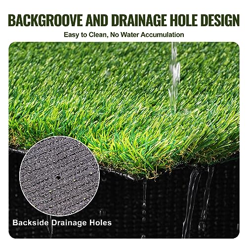 VEVOR Artifical Grass Turf, 3 x 5 ft Thick Grass Rug Indoor Outdoor, 1.38" Realistic Synthetic Grass Mat with Drainage Holes, Perfect for Patio Garden Lawn Home Backyard Dog Mats