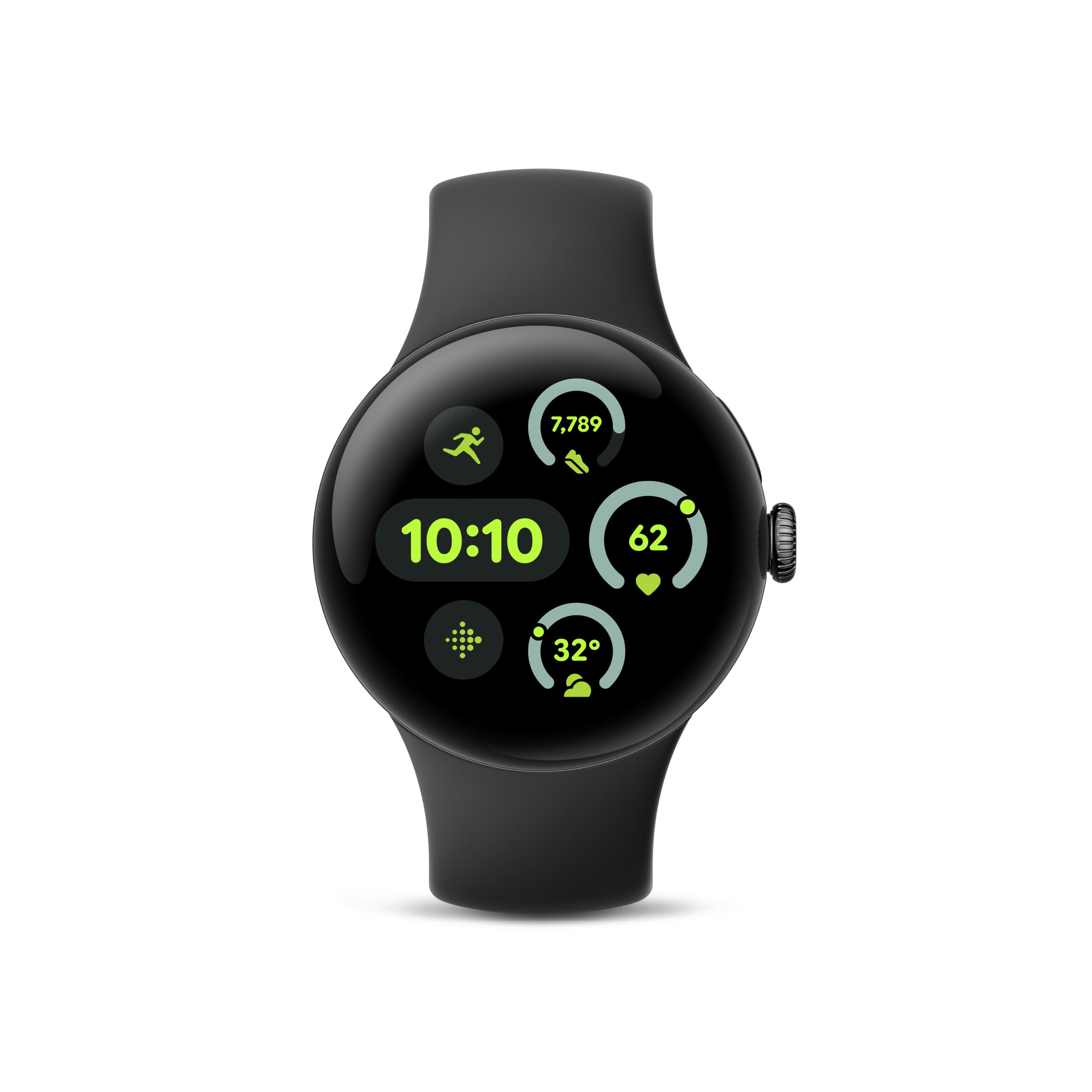 Google Pixel Watch 3 (41mm) Latest Model - Android Smartwatch with Heart Rate Tracking, Advanced Running from Fitbit, Fitness Insights, 24-Hour Battery - Matte Black Aluminum Case - Obsidian Band WiFi