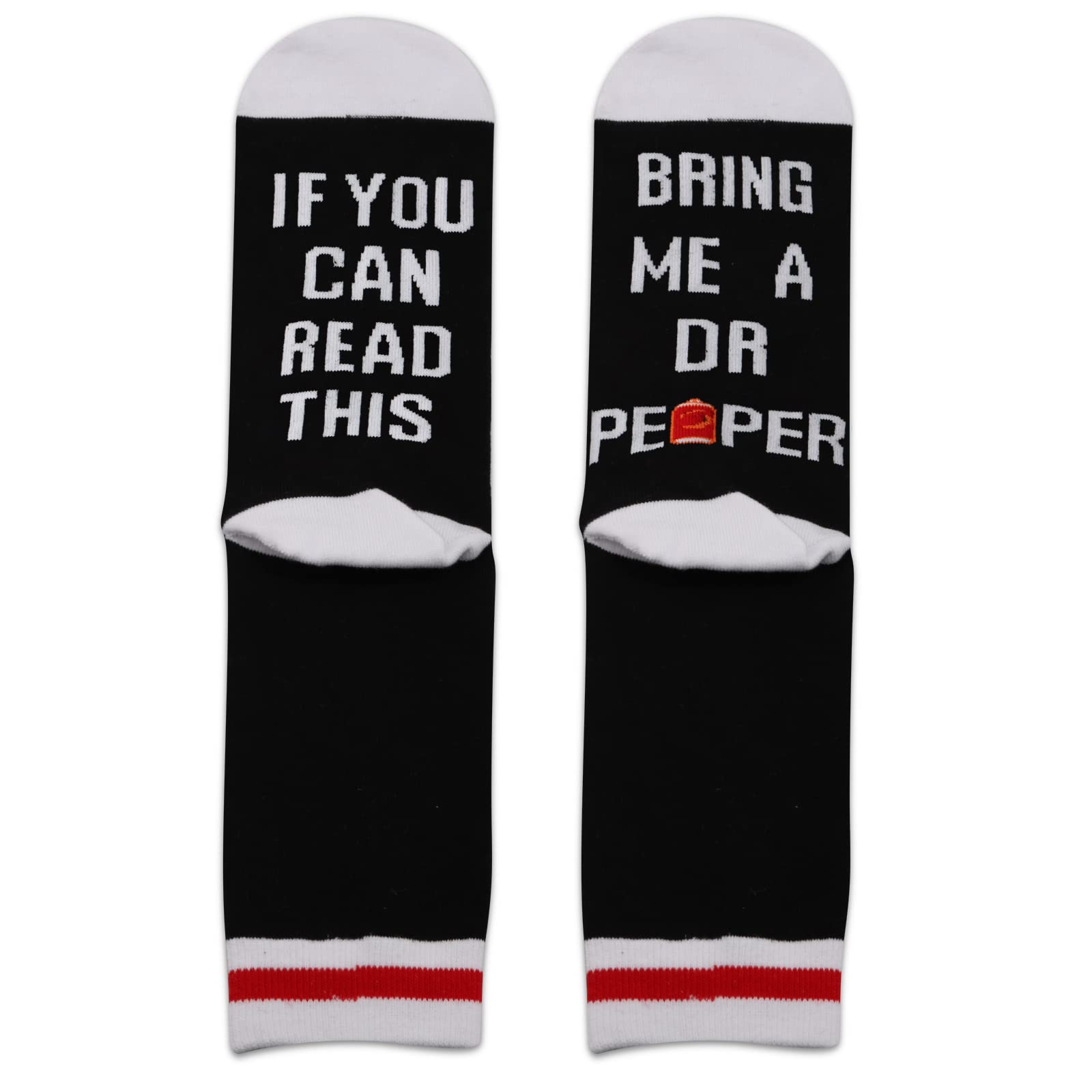 GJTIM Drinking Socks Carbonated Drinks Lover Novelty Socks for Men Women (D Black)