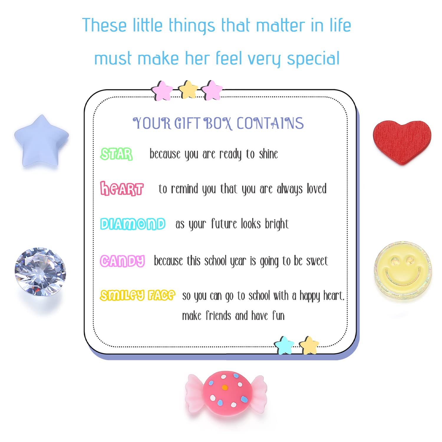 SAM & LORI Back to School Gifts First Day of School Middle School Students Preschool Class Mommy and Me Mother Daughter Bracelets Pinky Promise Bracelet Anxiety Matching Wish Bracelets