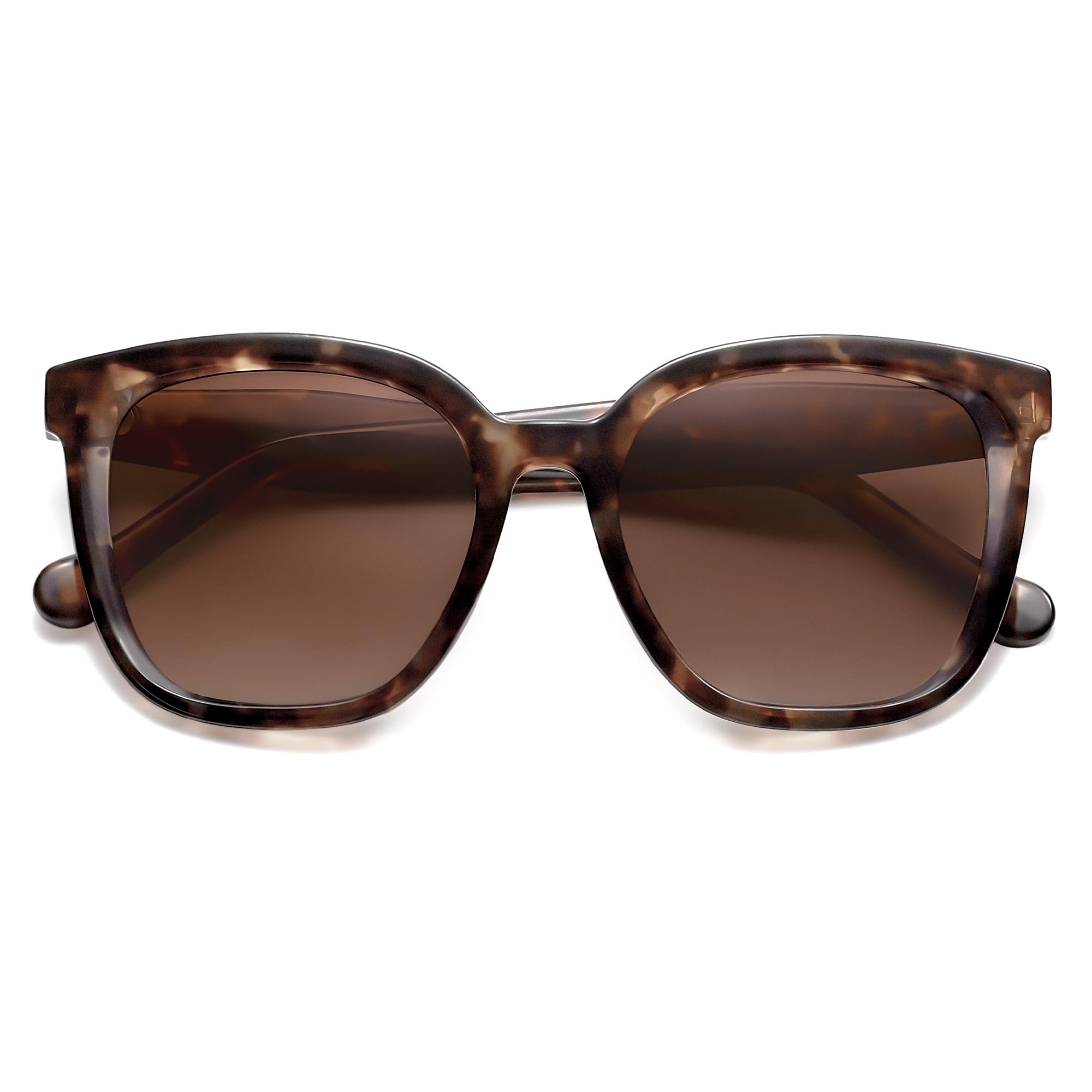 SOJOS Trendy Polarized Sunglasses for Women Classic Retro Square Womens Shade Sunnies SJ2333,Tortoise Coffee