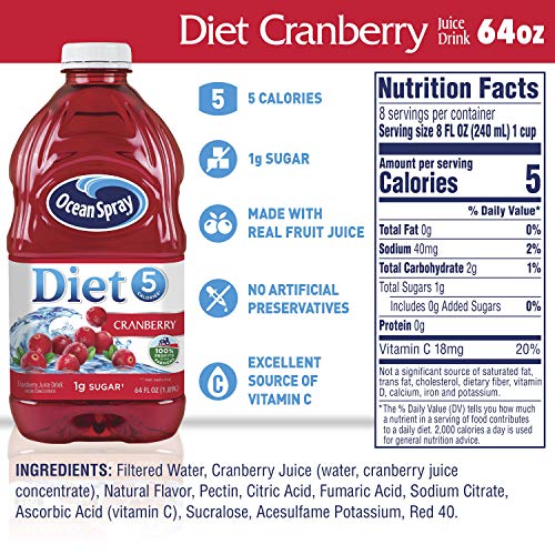 Ocean Spray® Diet Cranberry Juice Drink, 64 Fl Oz Bottle