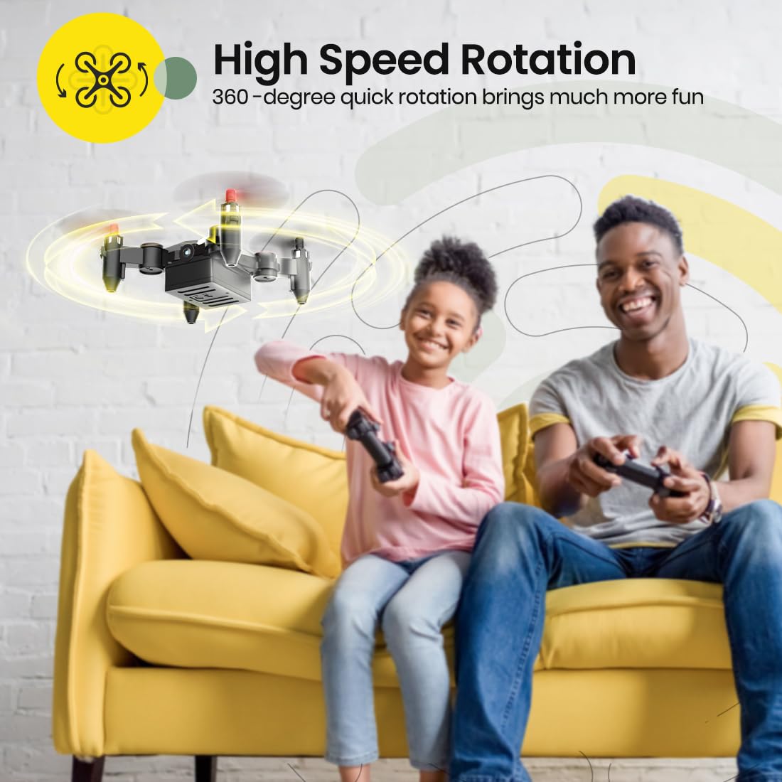 Holy Stone HS190 Drone for Kids, Mini Drone with One-Key Takeoff/Landing, 3D Flips, 3 Speeds and Auto Hovering, Gifts Toys for Boys and Girls, Red