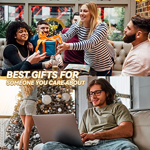 Gaoye Blue Light Blocking Glasses - 3 Pack Fashion Square Fake Eyeglasses, Anti UV Ray Computer Gaming Blue Blockers Glasses for Women/Men (Matte Black+Leopard+Grey)