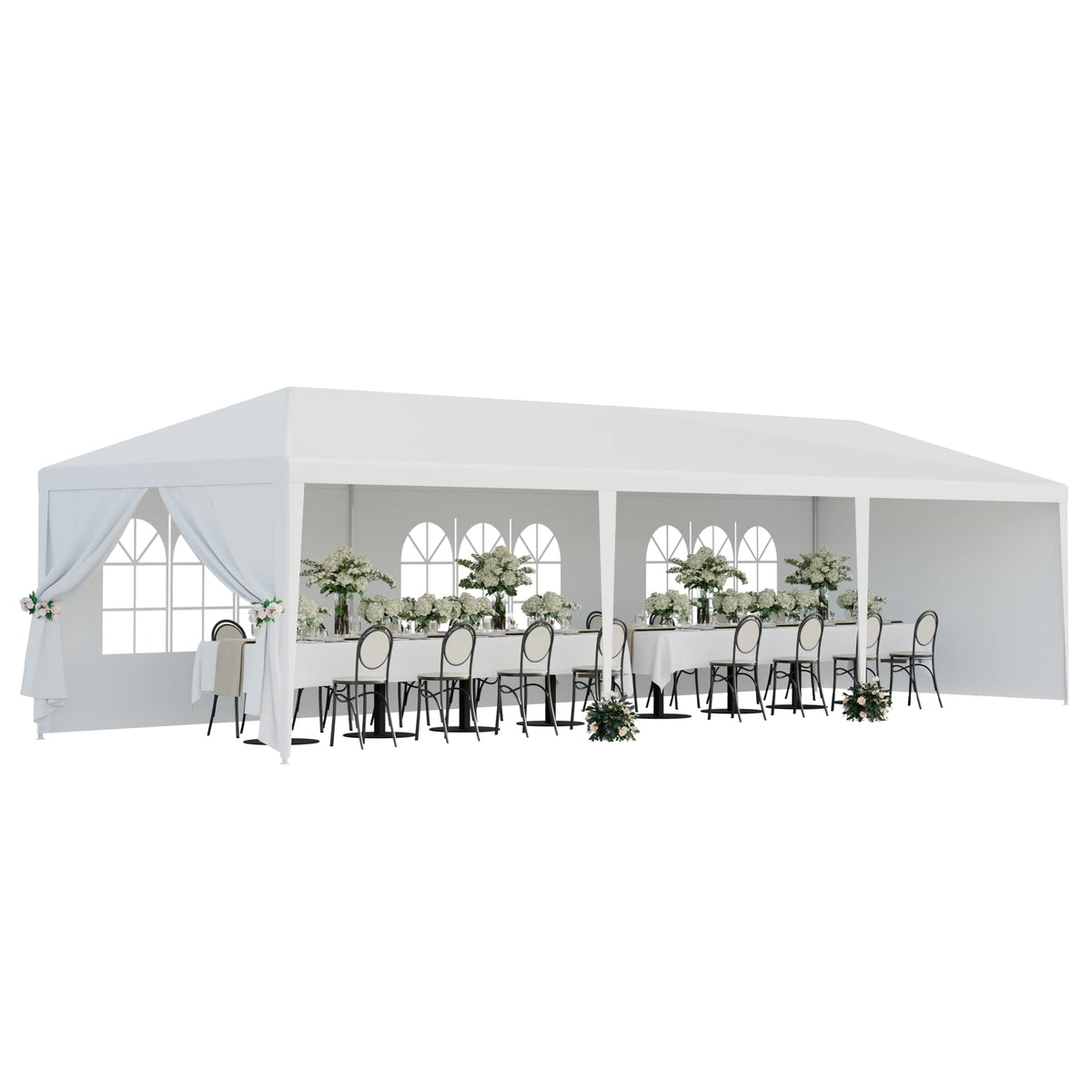 BBBuy 10'x30' Outdoor Party Wedding Tent Canopy Waterproof Camping Gazebo BBQ Shelter Pavilion Heavy Duty, 8 Removable Sidewalls (10x30)