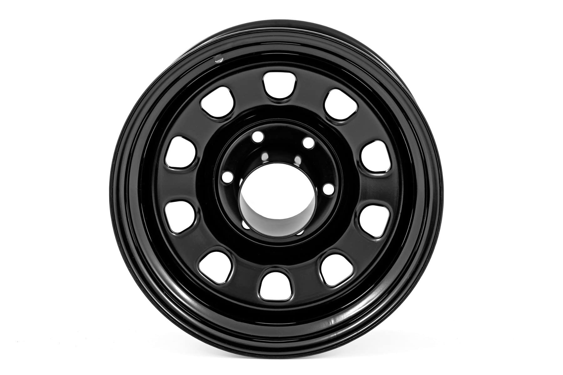 Rough Country Daytona Steel Wheel Black (16x8 / 8x6.5 / 8x165.1) -RC51-6881 Painted and Center Cap is Not Included (16 x 8. inches /8 x 6 inches, 0 inches Offset)