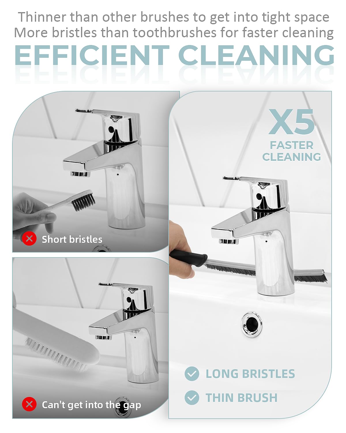 SXhyf Cleaning Brush - Hard Bristle Crevice Cleaning Brush, Multifunctional Gap Scrub Brush, Kitchen Essentials, Bathroom Cleaner Tools for Household Use, Home, Window, Toilet, Stove