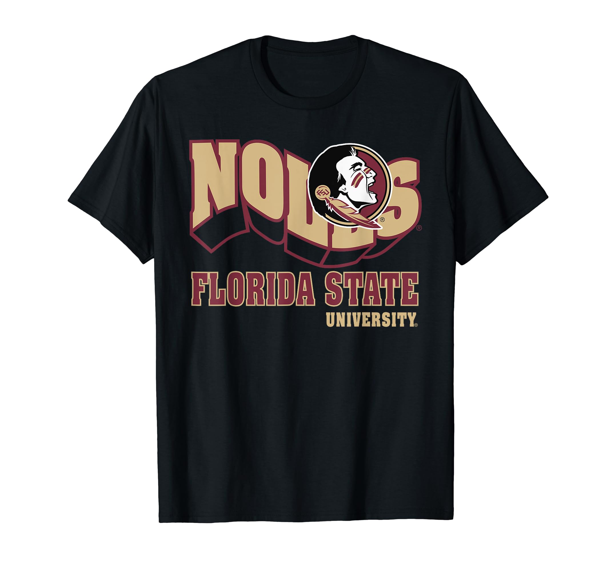 Florida State Seminoles Retro Flashblock Black T-Shirt