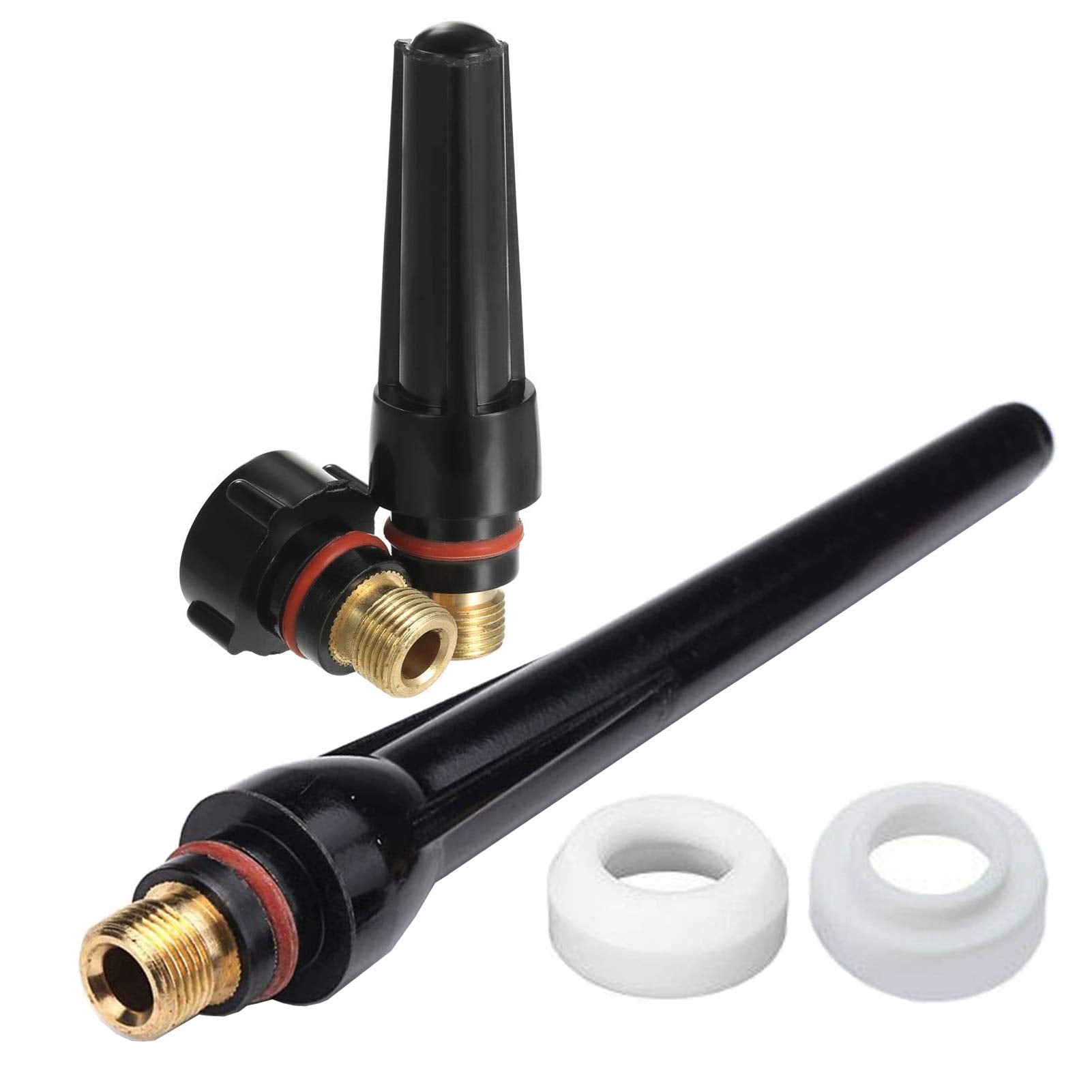 Zinger 53pcs TIG Welding Torch Stubby Gas Lens #10 Glass Cup Kit Accessories for WP-17/18/26 TIG Welding Torch