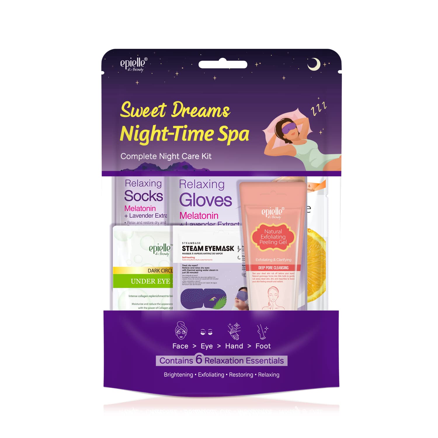 Sweet Dream Night Time Spa Kits | Luxury Spa Gift Sets for Relaxation | Includes Spa Day Essentials | Perfect Beauty Gift for Pampering & Self-Care | Korean Skincare