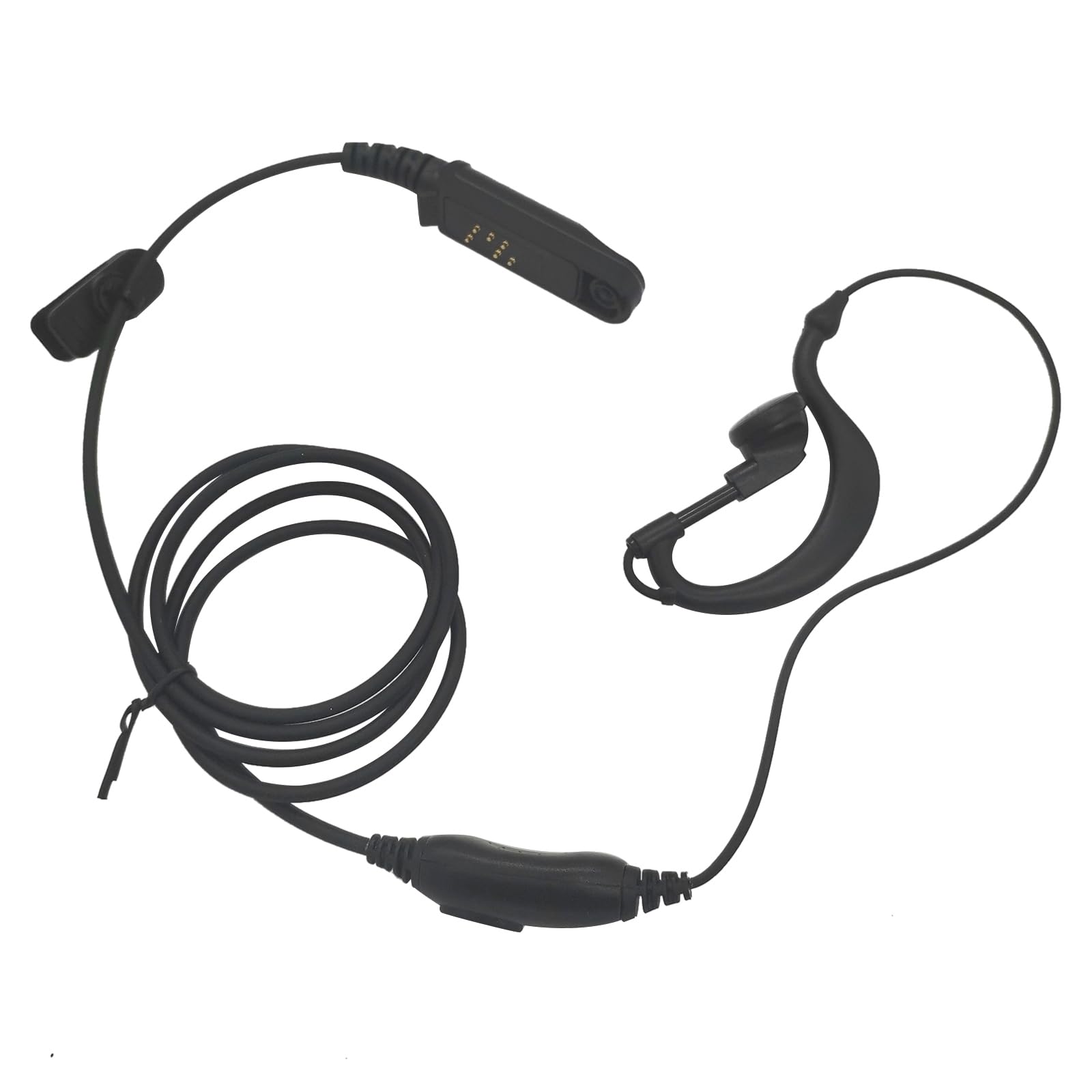 stdgove Two Way Radio Accessories 7 Pin Earpiece Ptt Headset Ear Piece with Mic Compatible for Baofeng uv 9r 9g pro Plus gmrs gmrs-9r uv9r uv-9r uv-9g gt-3wp Walkie Talkies(G Shape,2Pack)