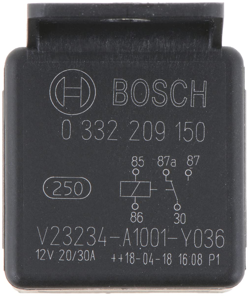 BOSCH 0332209150 Changeover Mini Relay - 5 Pins, 12 V, 20/30 A - Single