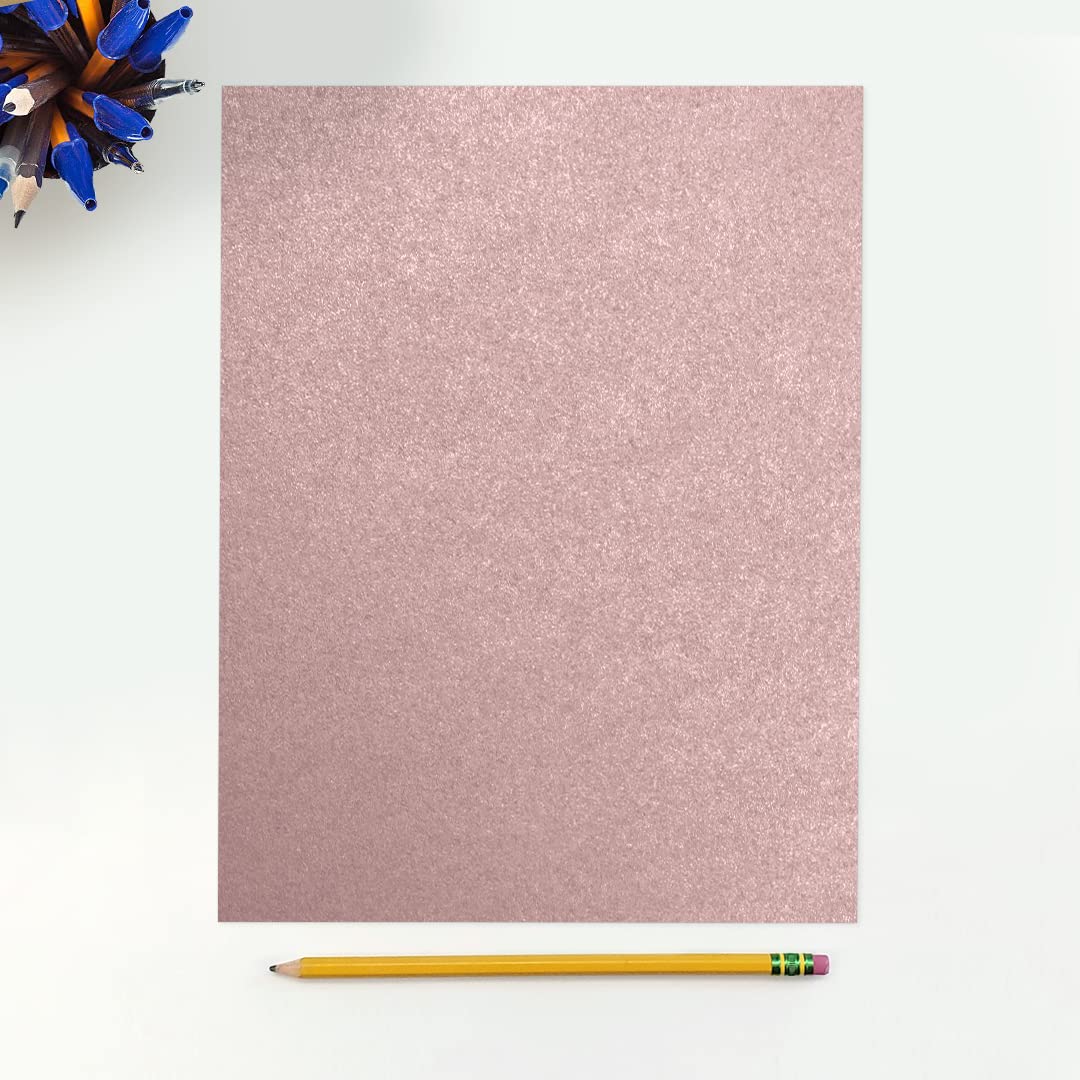 LUXPaper 8.5" x 11" Cardstock | Letter Size | Misty Rose Metallic - Sirio Pearl | 111lb. Cover | 50 Qty