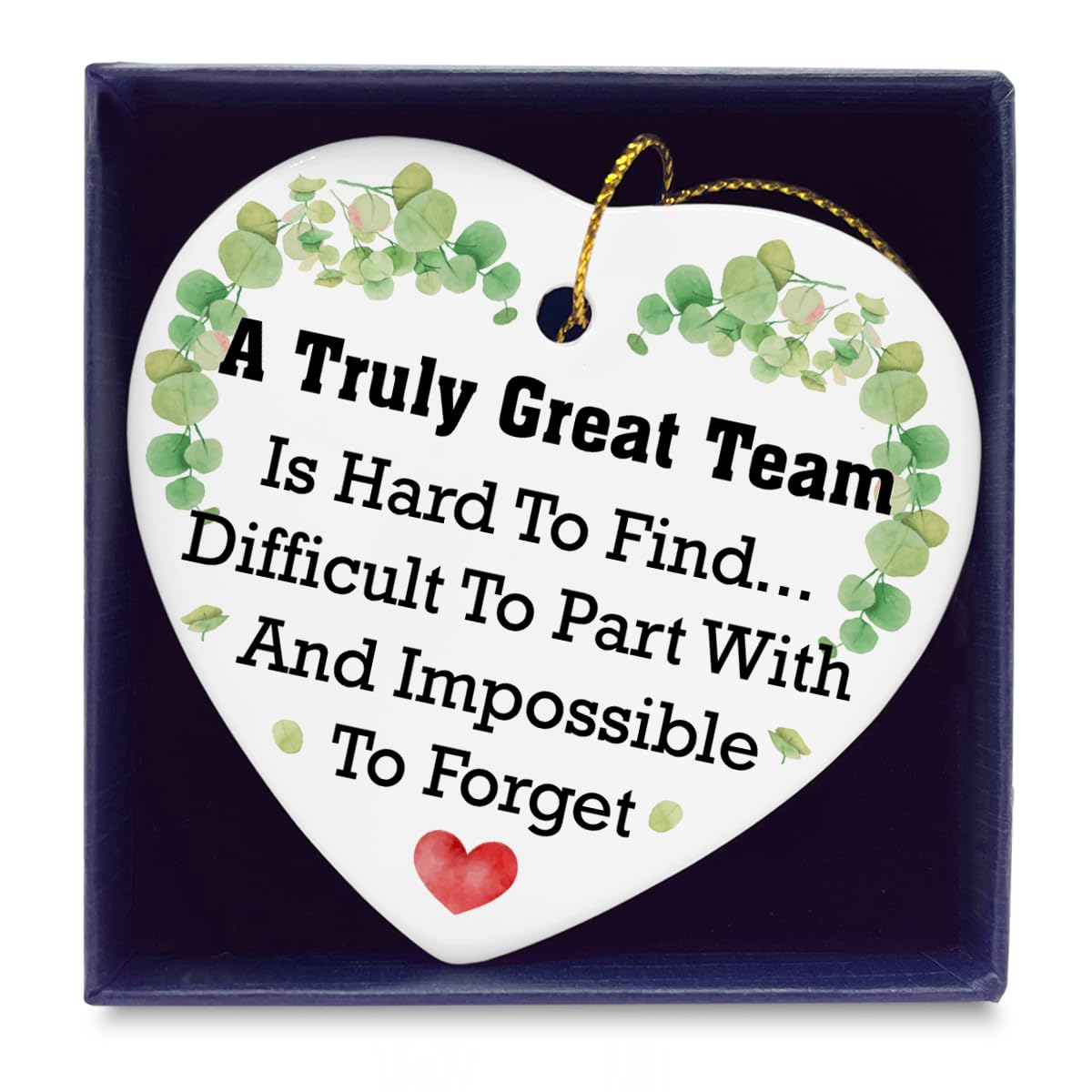 Team Gifts for Coworkers Ceramic Ornaments Thank You Gifts for Team Coworker Colleague Mentor Boss Leader, a Truly Amazing Team Hanging Ceramic Heart Ornament Keepsake