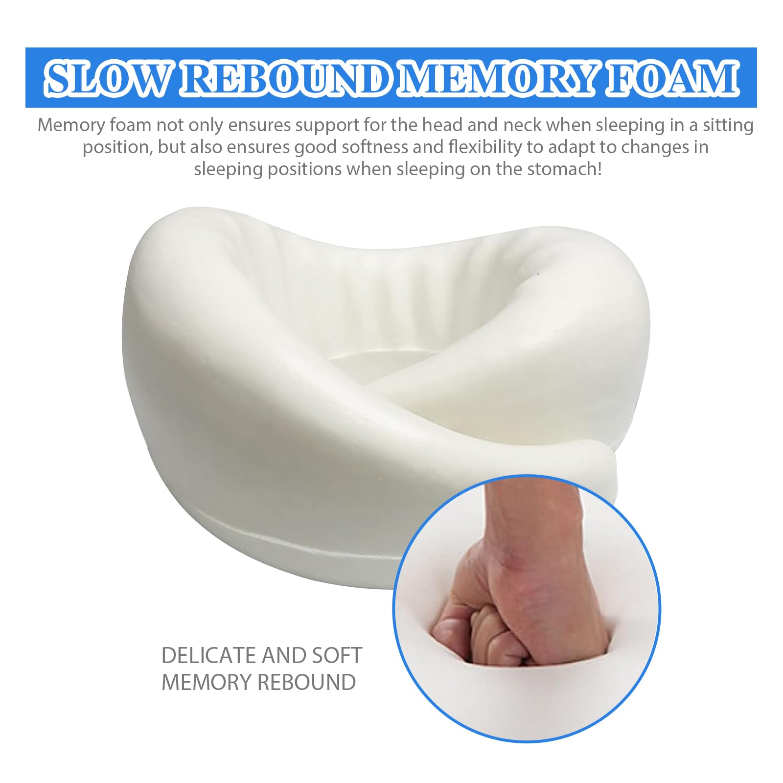 Obemary Travel Pillow, Neck Pillow, Neck Pillow for Traveling, 360° Travel Neck Pillows for Airplanes, Memory Foam Airplane Pillow, Soft Airplane Neck Pillow Stowable Travel Pillows for Airplanes