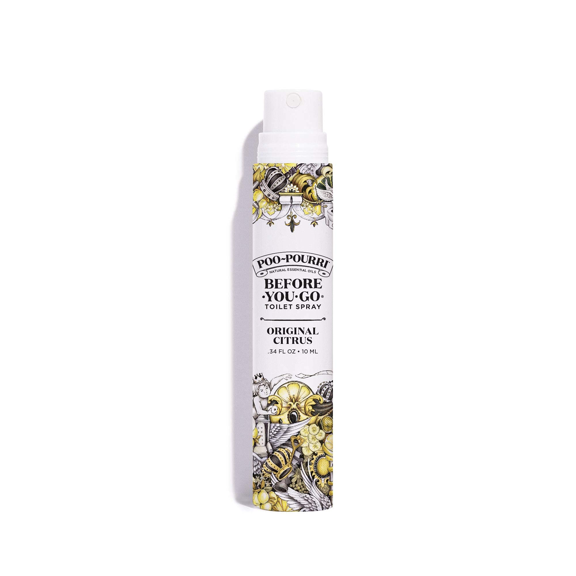 Poo-Pourri Before-You-Go Toilet Spray, Original Citrus, Travel Size 10 mL - Lemon, Bergamot and Lemongrass