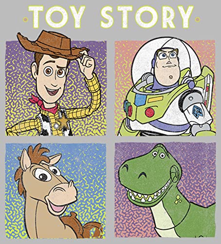 Disney Pixar Girl's Toy Story Four Buds Panels T-Shirt - Athletic Heather - X Small