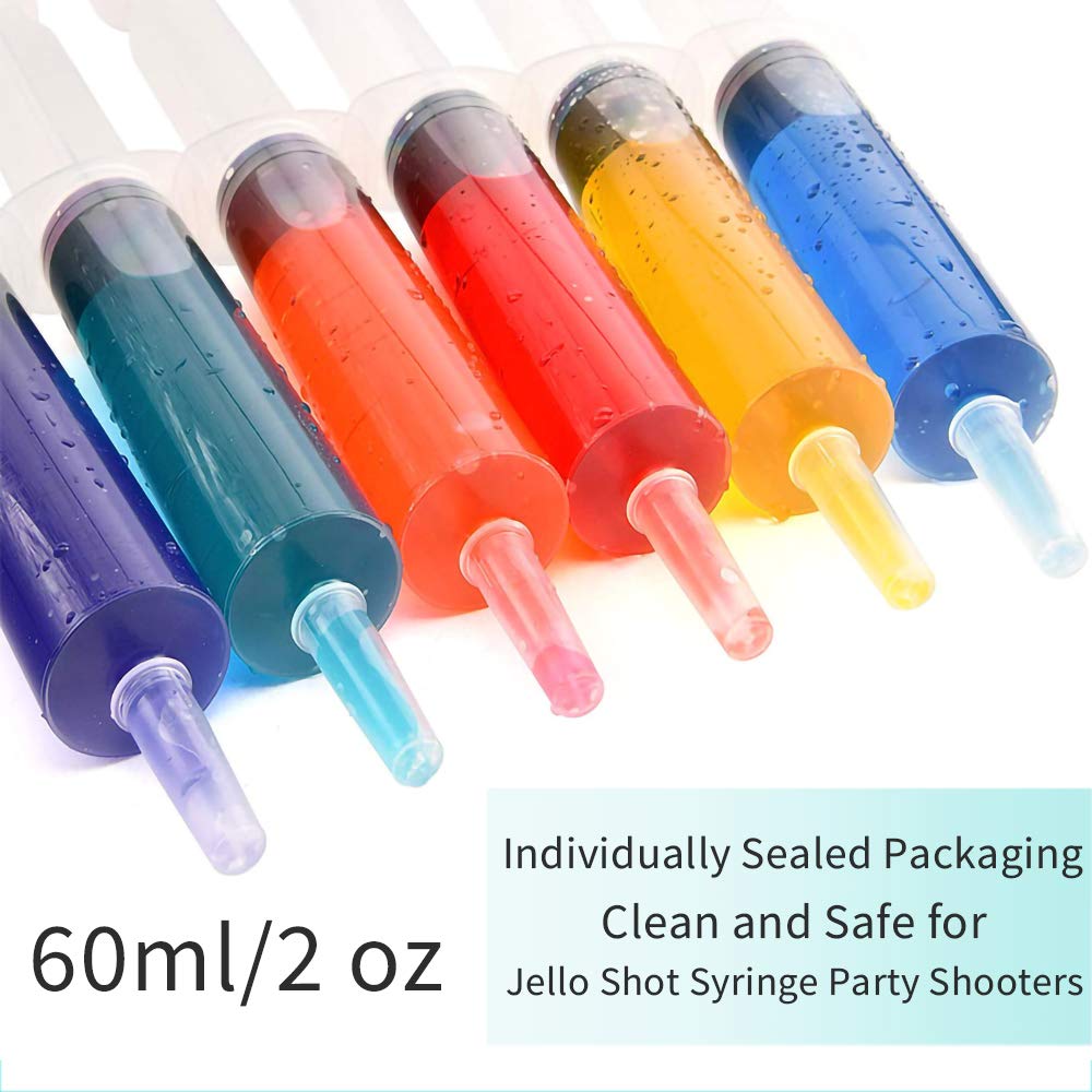 10 Pack 60ml/cc Plastic Syringe Large Syringes Tools Catheter Tip individually sealed with Measurement for Scientific Labs, Measuring Liquids, Feeding Pets, Oil or Glue Applicator