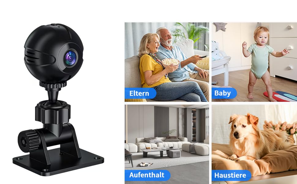 Hidden Spy Camera Indoor Outdoor Wireless WiFi Cameras,Home Security Mini Body Small Camera Micro Nanny Cam,Pet Dog Babysitter Home security Camera,Room No Need Wifi Camera Compatible with Android